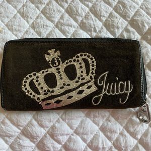Juicy Couture black velour wallet